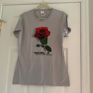 Will You Accept This Rose Bachelor T Shirt Medium Grey NWT